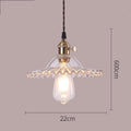 Nordic minimalist copper glass chandelier with amber glass shade and black chassis, adjustable height 1.2m