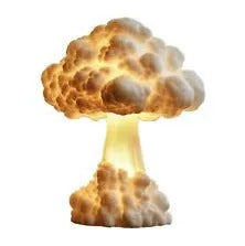 Mushroom cloud shaped table lamp with modern art design and USB power socket