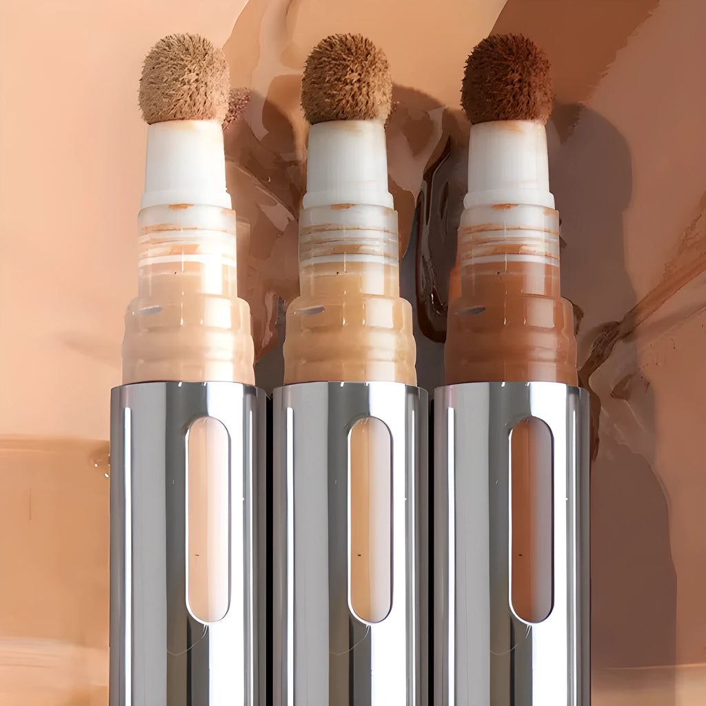 Waterproof sweatproof concealer pen with 24 colour options for nose and side shadow contouring
