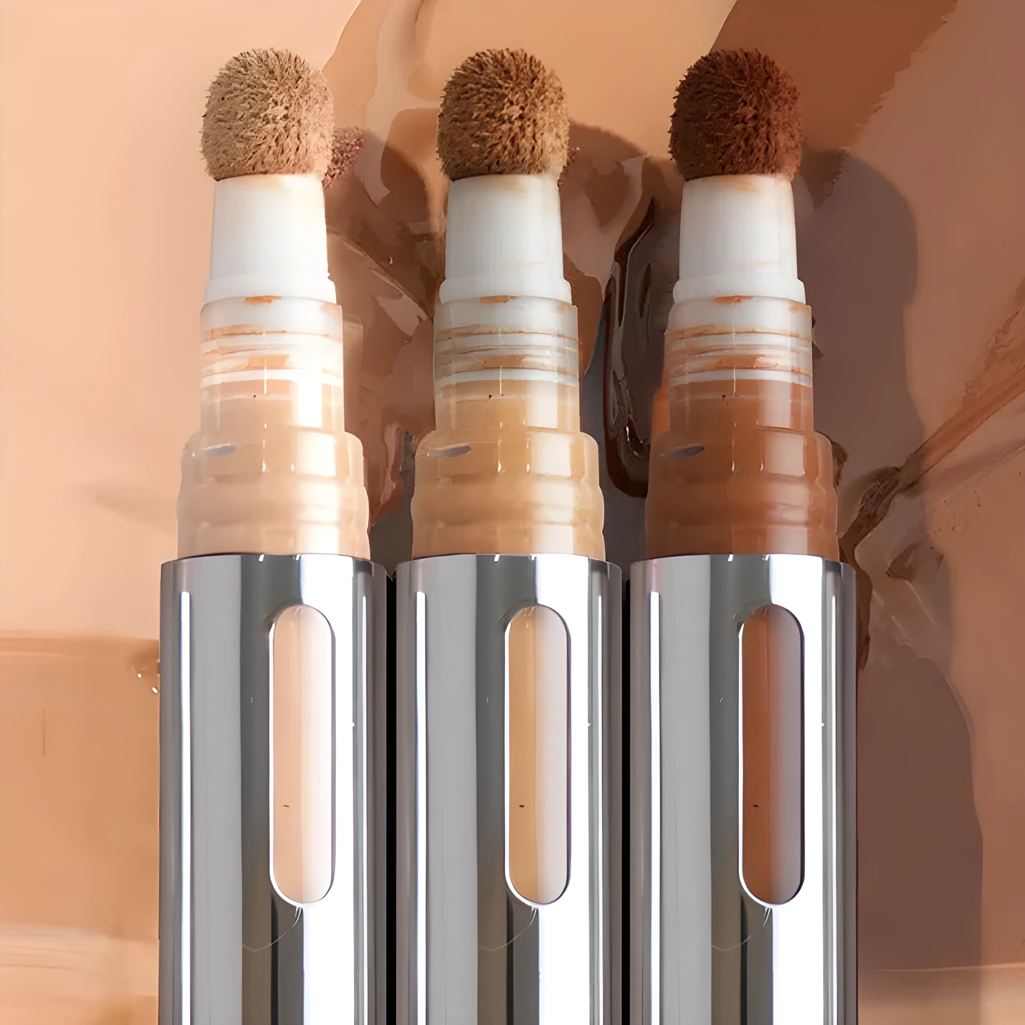 Waterproof sweatproof concealer pen with 24 colour options for nose and side shadow contouring