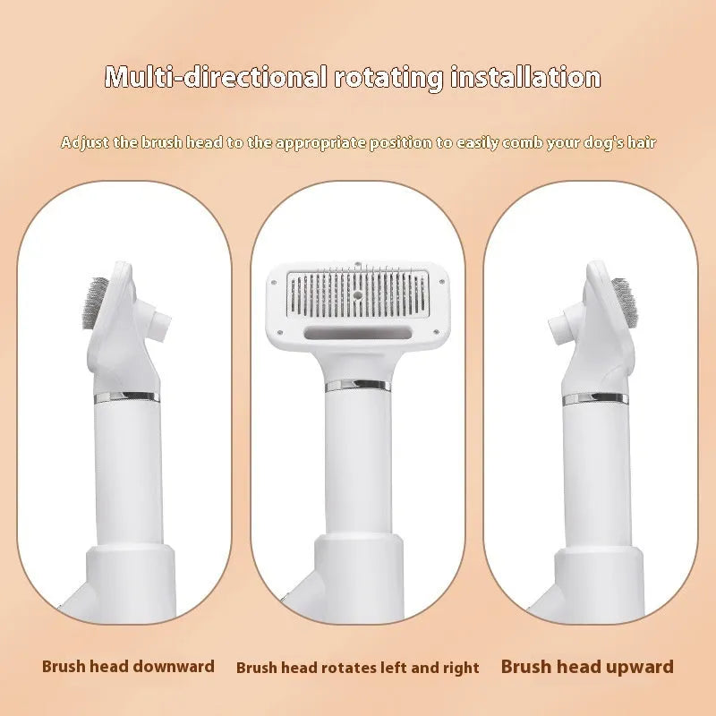 Pet hair dryer hot air comb for dogs, ABS material, beige colour, with UK plug option