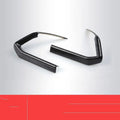 Pair of black ABS carbon fiber style steering wheel frames for interior decoration