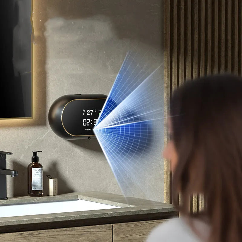 Automatic hand sanitizer soap dispenser unit in white or black with USB cable