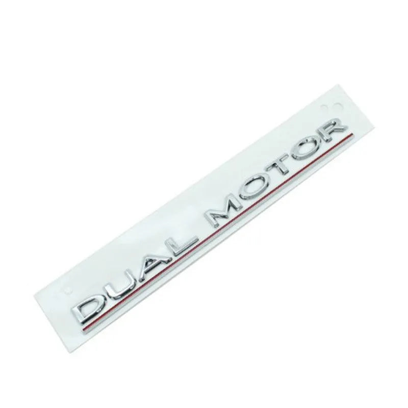 ABS plastic performance letter bumper sticker for Tesla Model 3 modification.