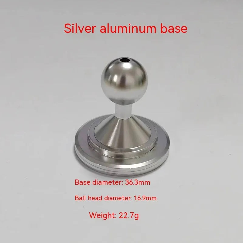 Aluminium alloy instrument panel base plate in silver and black for universal car dashboard mount