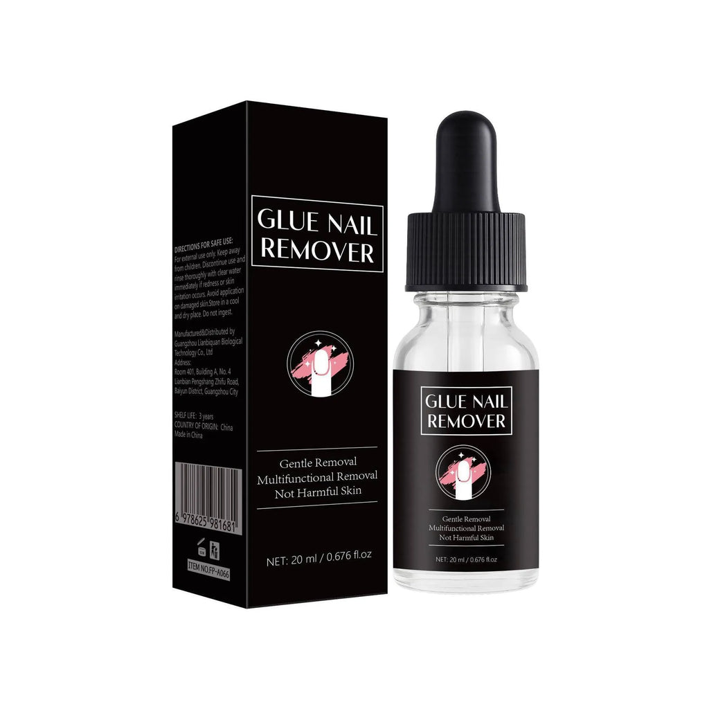 20ml bottle of nail glue remover for skin cleaning, model FP-A066