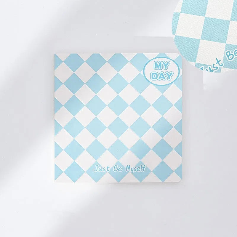 Manual ledger notebook with 100 pages of 80g Daolin paper, wireless binding, checkerboard square cover pattern