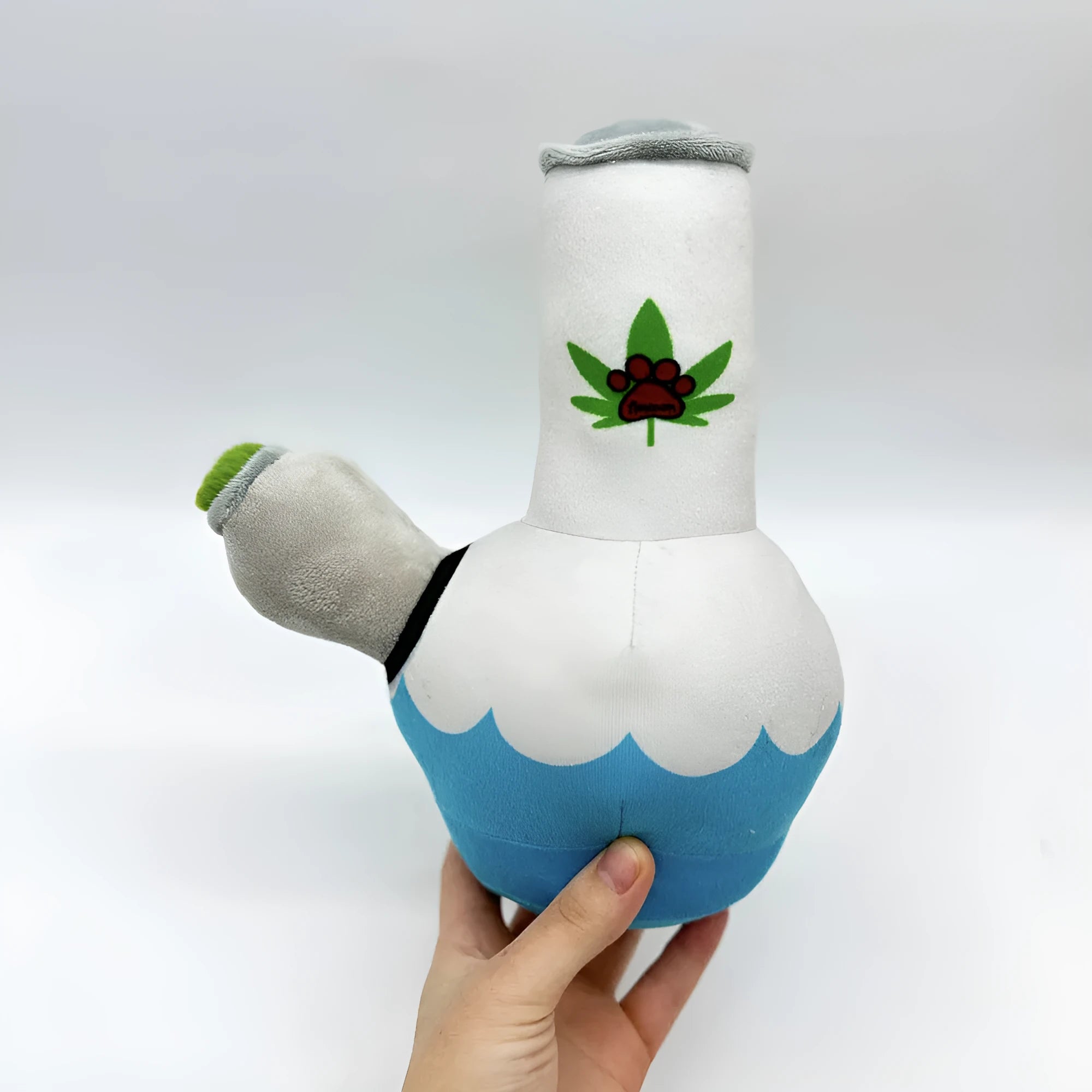 24cm dog sounding kettle plush squeaky toy in picture style colour on white background