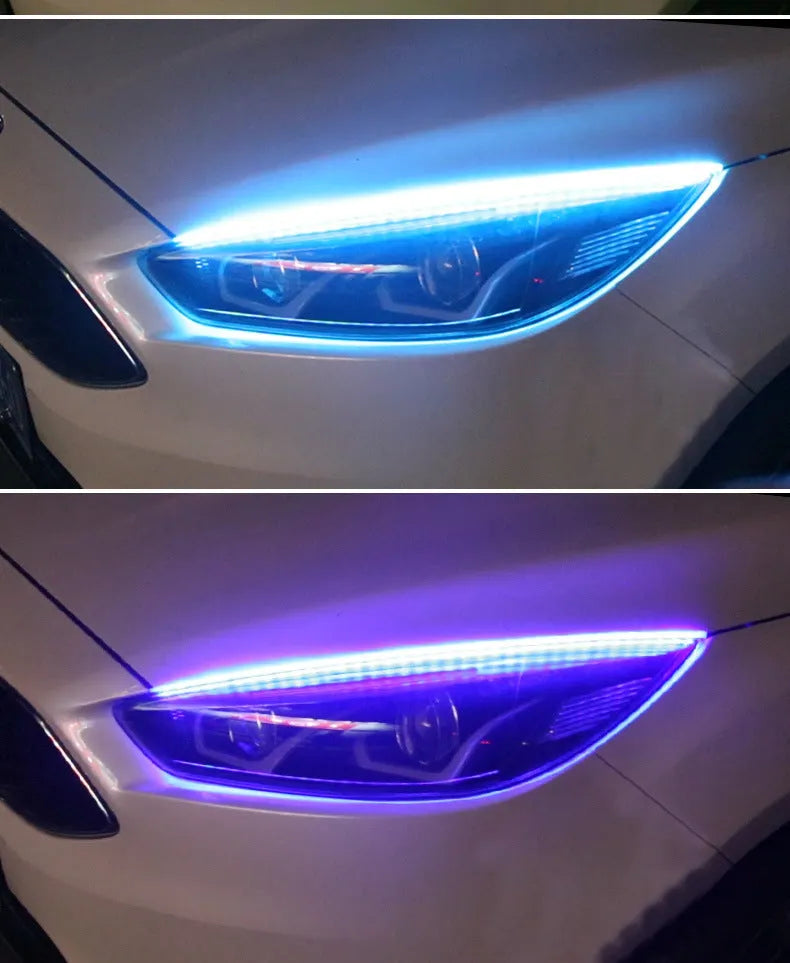 Universal RGB LED daytime running light unit with remote control in 30cm, 45cm, and 60cm size options.