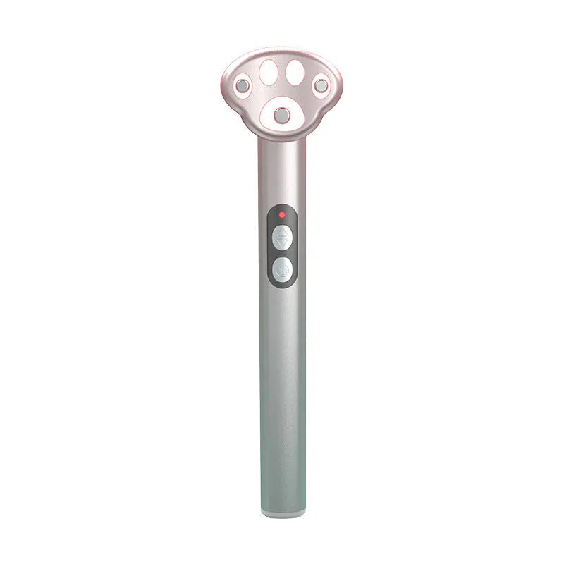 Gradient pink Cat's Paw Eye Beautification Instrument with micro-current vibration and colour light therapy functions