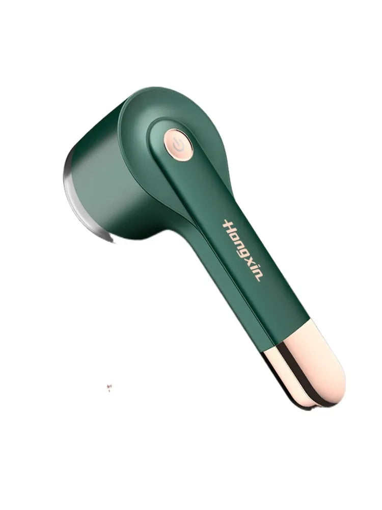 Handheld USB hair ball trimmer with ABS plastic body and stainless steel blade in black colour