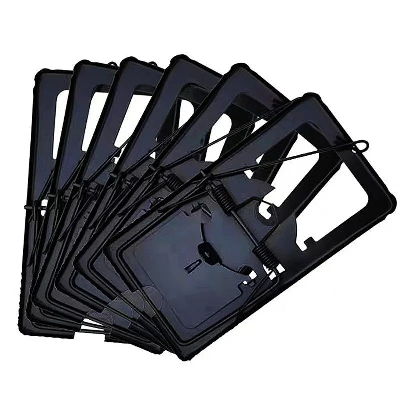Automatic mouse cage trap showing metal and plastic variants in different sizes