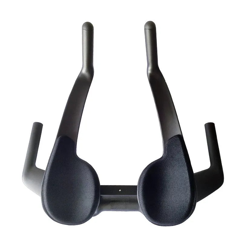 Carbon fibre TT handlebar with clip-on extension in black matt finish, 31.8mm clamp, for road and time trial bikes