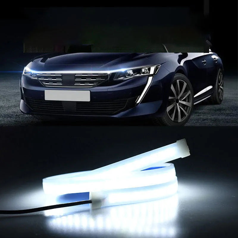 Flexible PVC LED light strip for 12V General Motors car grille installation in various lengths and colours.