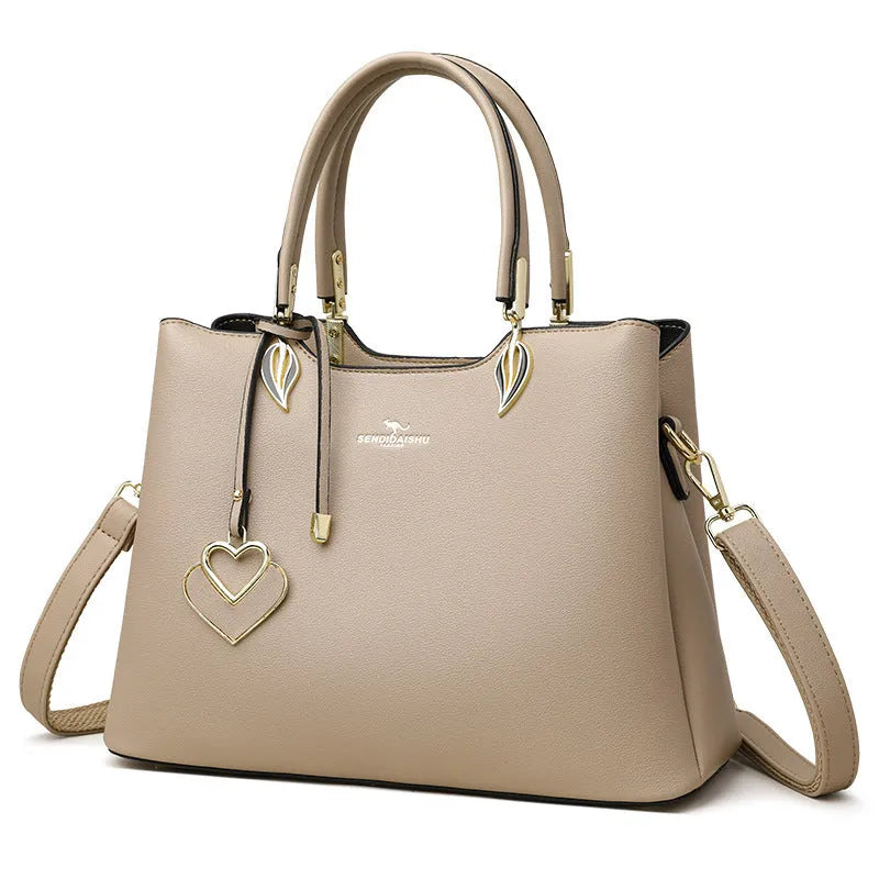 Women's messenger bag in PU material with multi-layer shoulder strap available in multiple colours