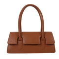 Women's square shoulder bag in PU leather with single strap and stitching details