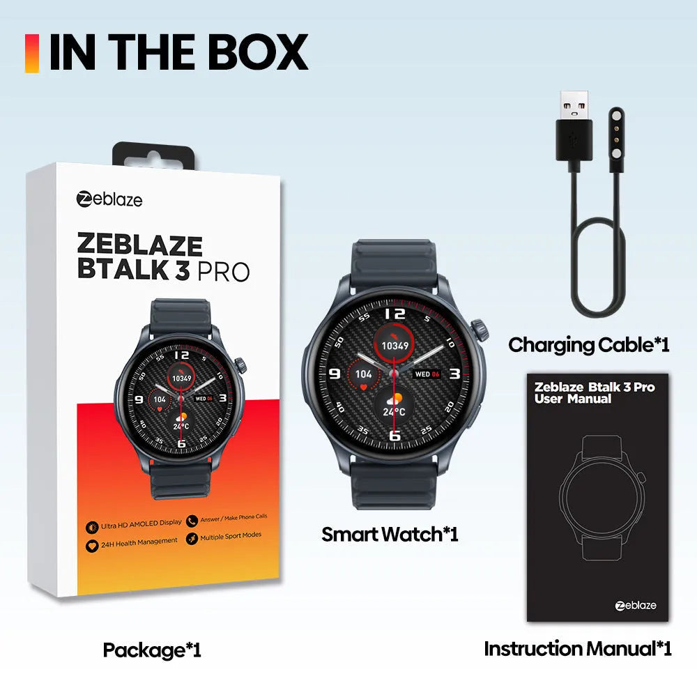 Smart watch with AMOLED display, Bluetooth calling, heart rate and blood oxygen sensors, available in pink gray blue