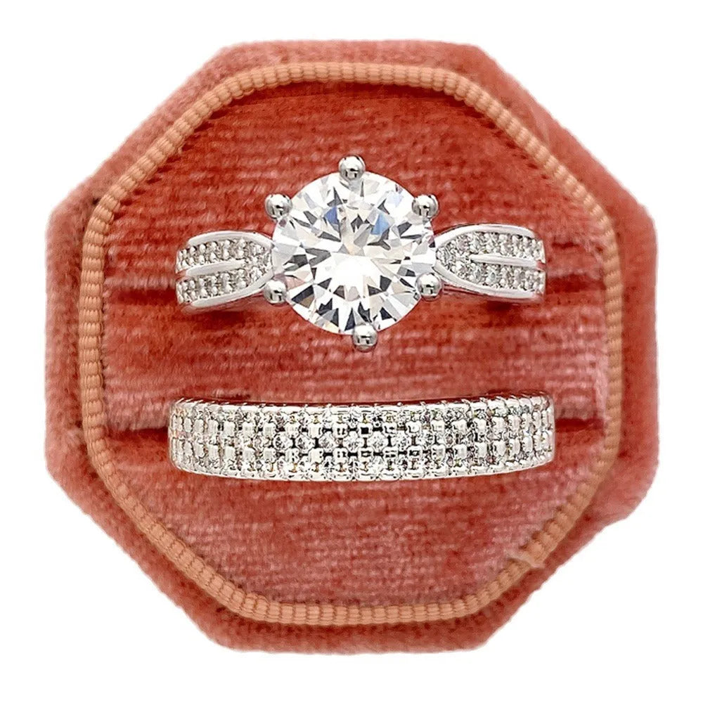 White gold-coloured geometric wedding ring bracelet showing round design elements
