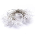 LED star light string with 20 warm white lights on 3m cable, glass shells, outdoor holiday decoration