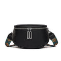 Women's soft PU messenger bag in saddle shape showing cross-border style with single shoulder strap