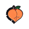 Zinc alloy metal brooch with colourful cartoon fruit letter designs