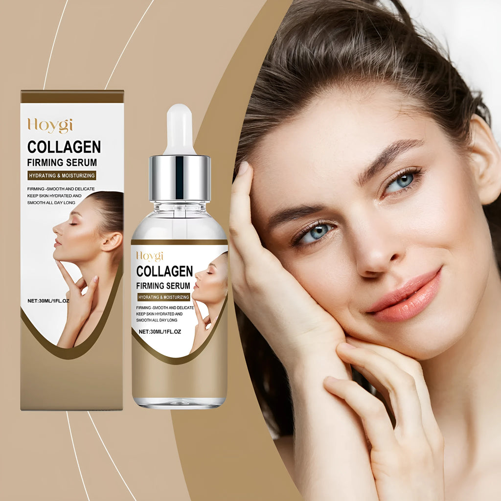 Collagen Firming Care Solution 30ml face serum in a white tube with blue label