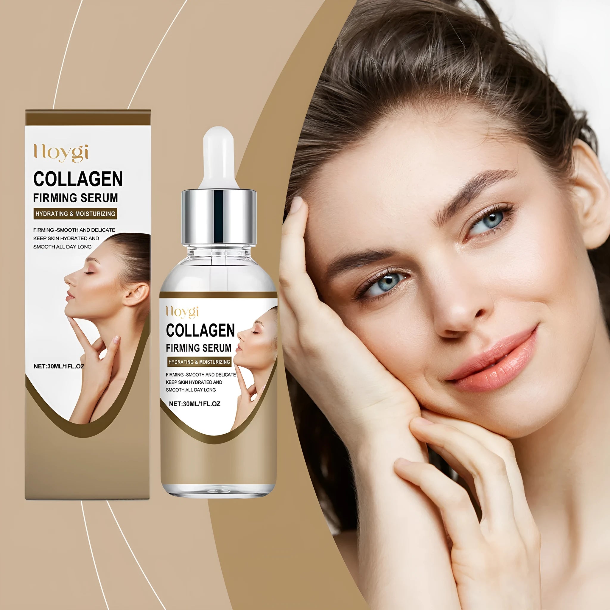 Collagen Firming Care Solution 30ml face serum in a white tube with blue label