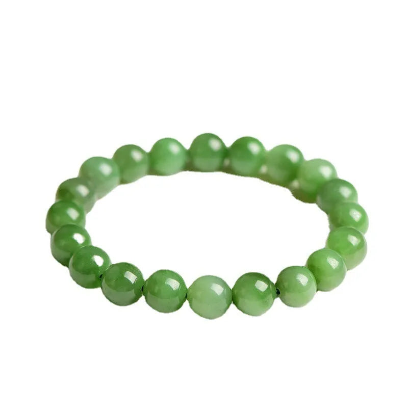 Natural jasper gemstone bracelet with polished beads in multiple size options
