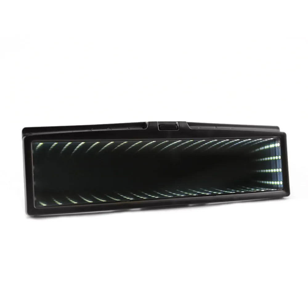 280mm flat plastic rearview mirror with anti-glare coating in monochrome design