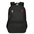 Light grey Oxford cloth insulated backpack with curved shoulder straps and front organisation compartments.