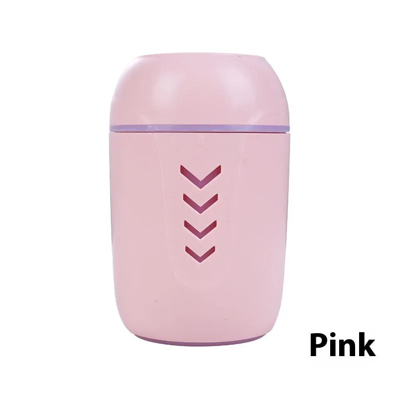 Round portable air purifier in blue, pink or white for car, office and home use