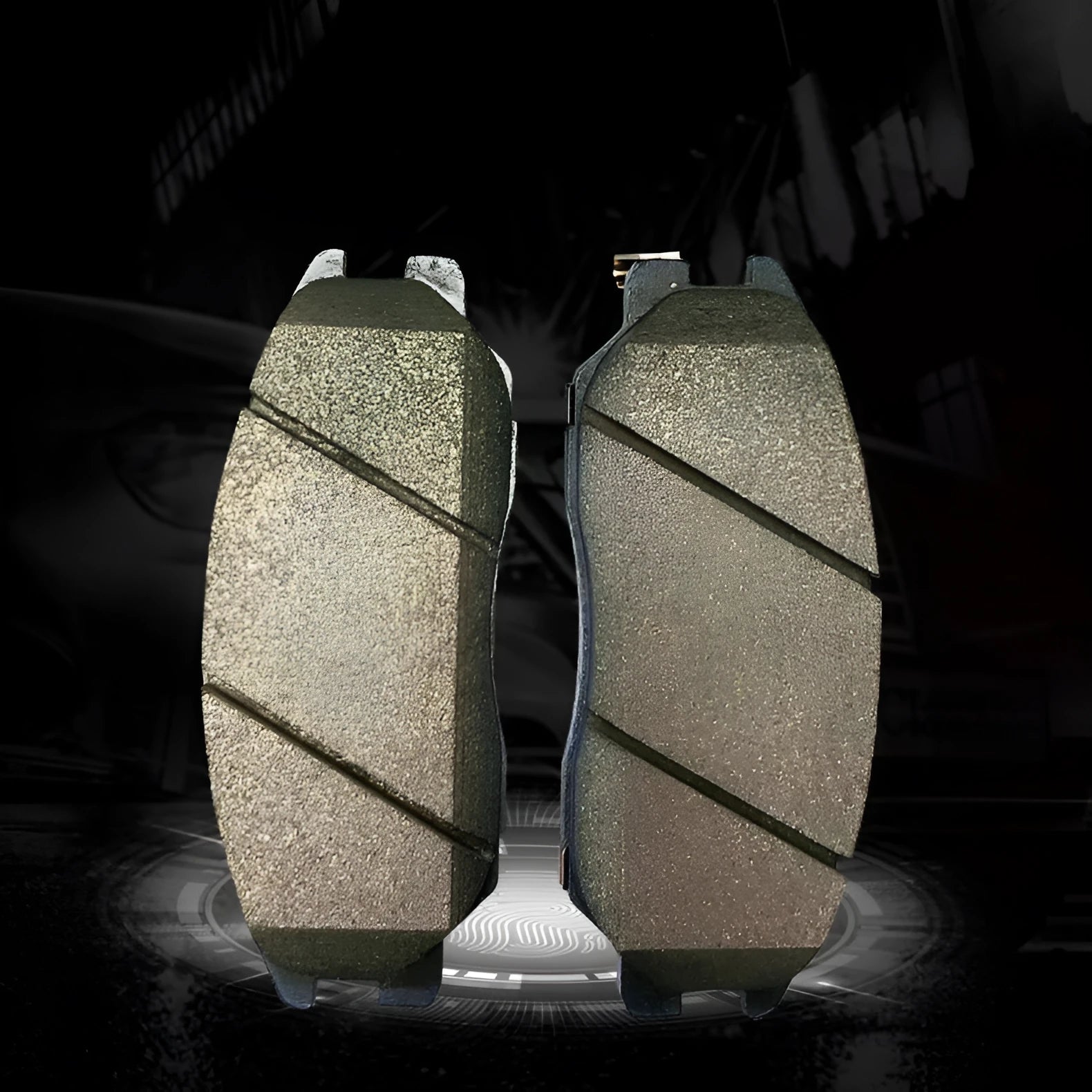 Automotive brake pad set for Aiteng Kyron Rester vehicles with fitment codes