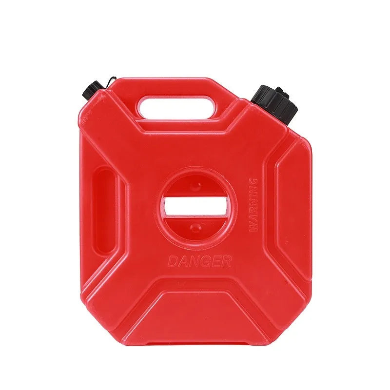 Black 5-litre spare fuel tank with lock for car and motorcycle emergency storage