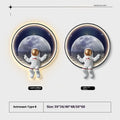 Canvas spaceman wall painting with USB LED light, frameless MDF board, small size 30x36 cm