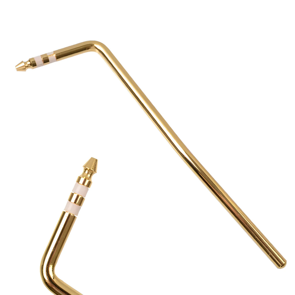 Guitar tremolo crank in metal construction with gold silver black blue colour options