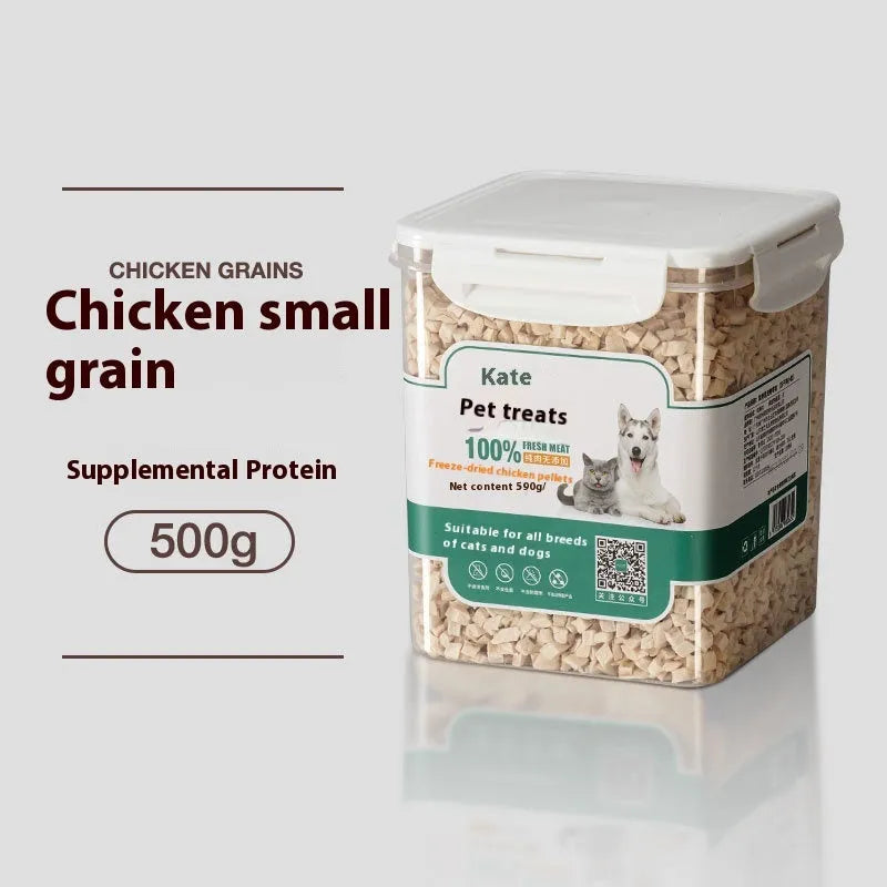 Cat snack chicken freeze-dried 500g bagged high-grade nuggets without shreds