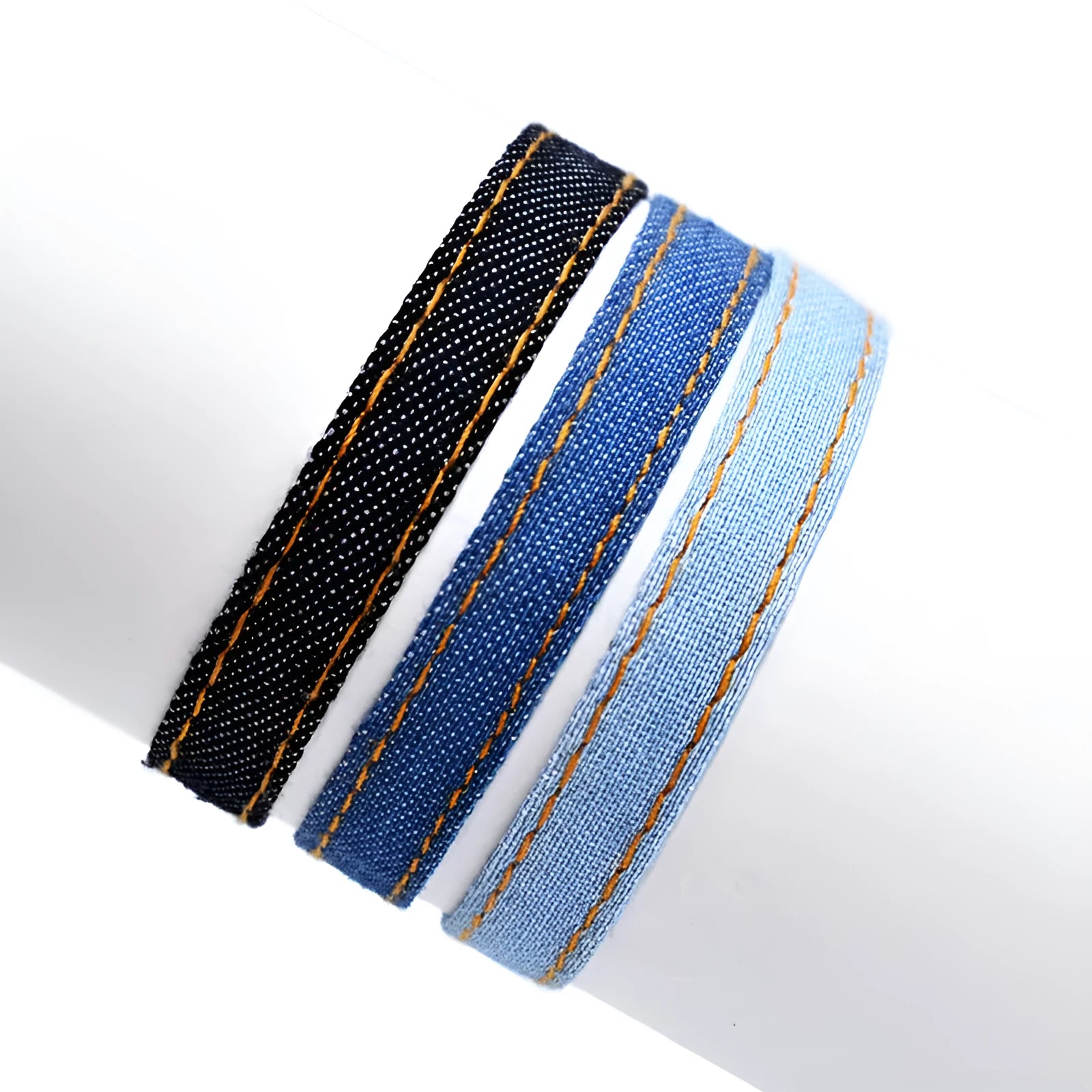 National style denim fabric bracelet strap for travel memorial occasions