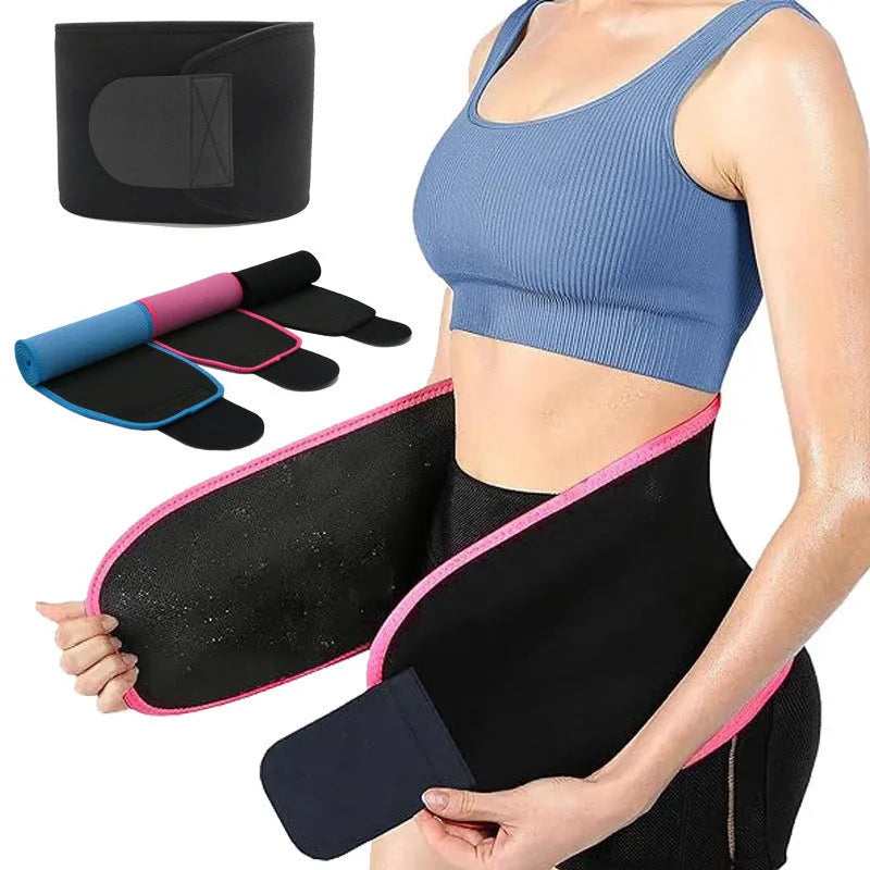 Neoprene lumbar support belt in black, blue or pink for fitness and running