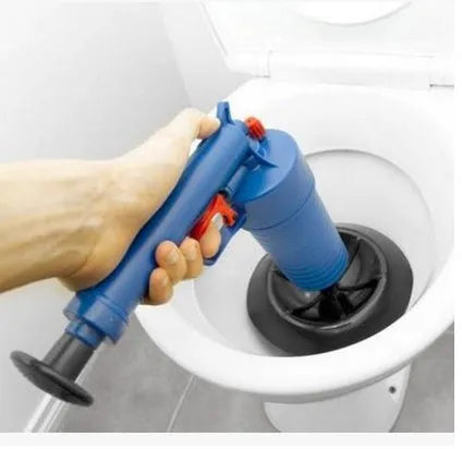 Air Power Drain Blaster Gun with four adaptors for hard pipes, plastic body 28x27.5cm