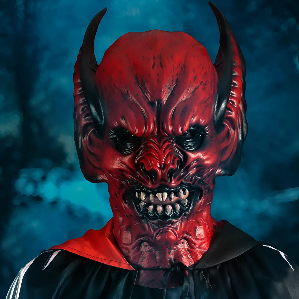 Red bat hood mask for Halloween dress up and costume parties