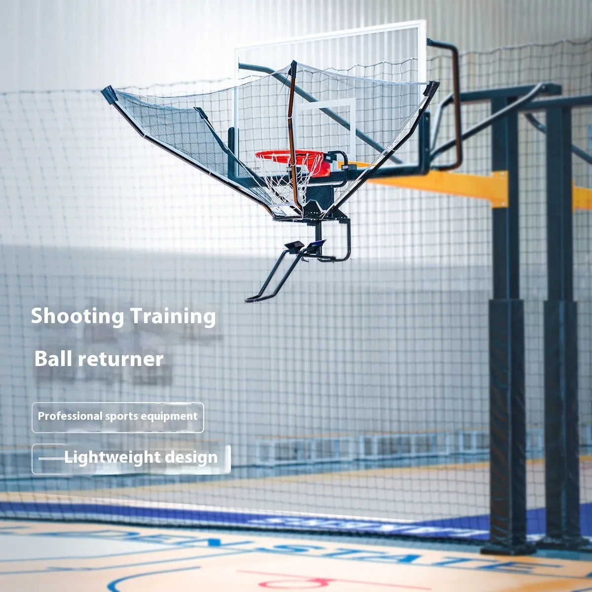 Automatic basketball training ball return with cowhide leather and iron construction