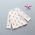 Love children's long-sleeved cotton T-shirt base layer in beige, pink, black, white, yellow, sizes 90-130cm