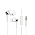 Wired in-ear earphones subwoofer black and white models for computer and phone