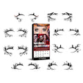 Bat spider decorative eyeliner stickers 8 pairs Halloween face makeup accessories