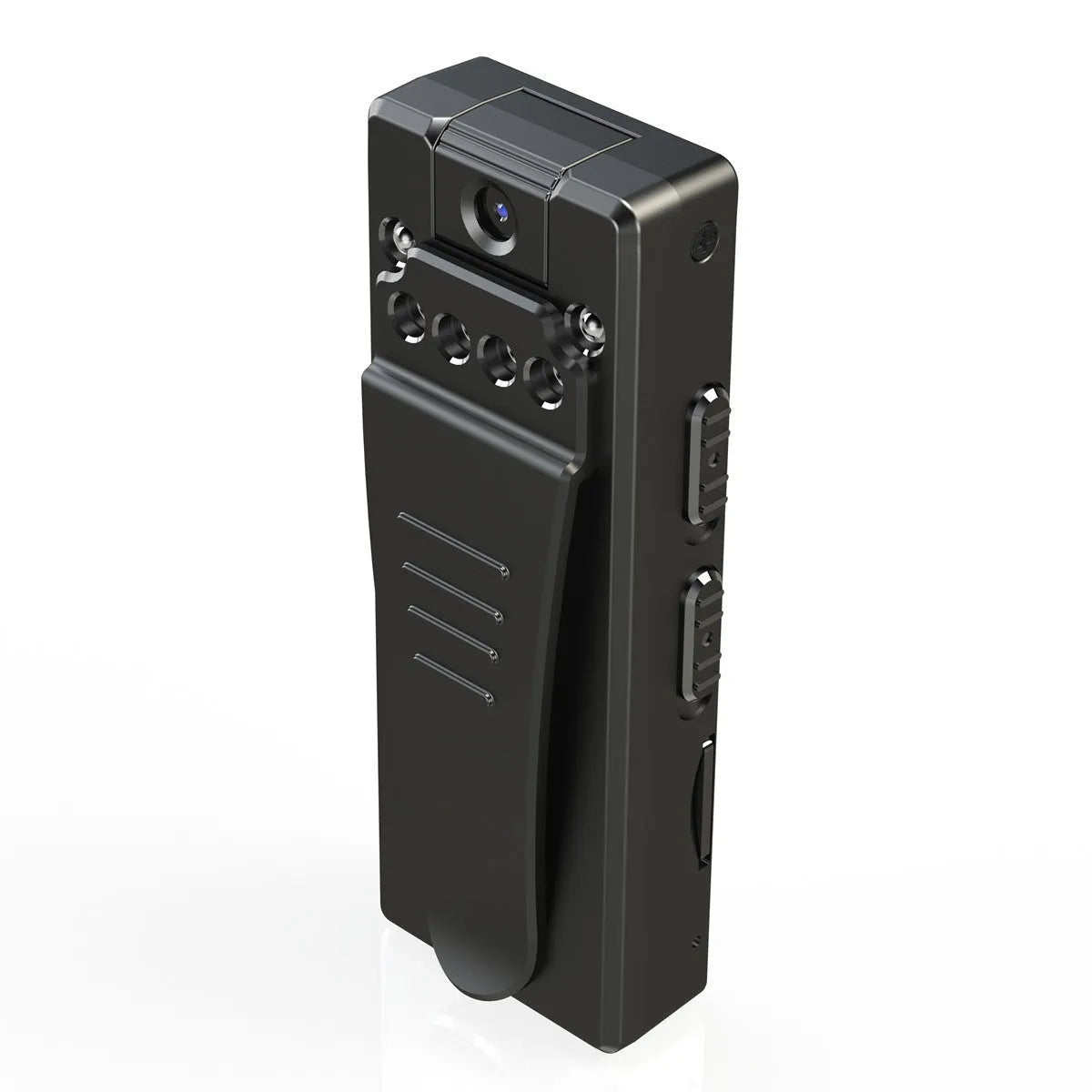 Black 1080p HD security camera with adjustable mount showing night vision capability