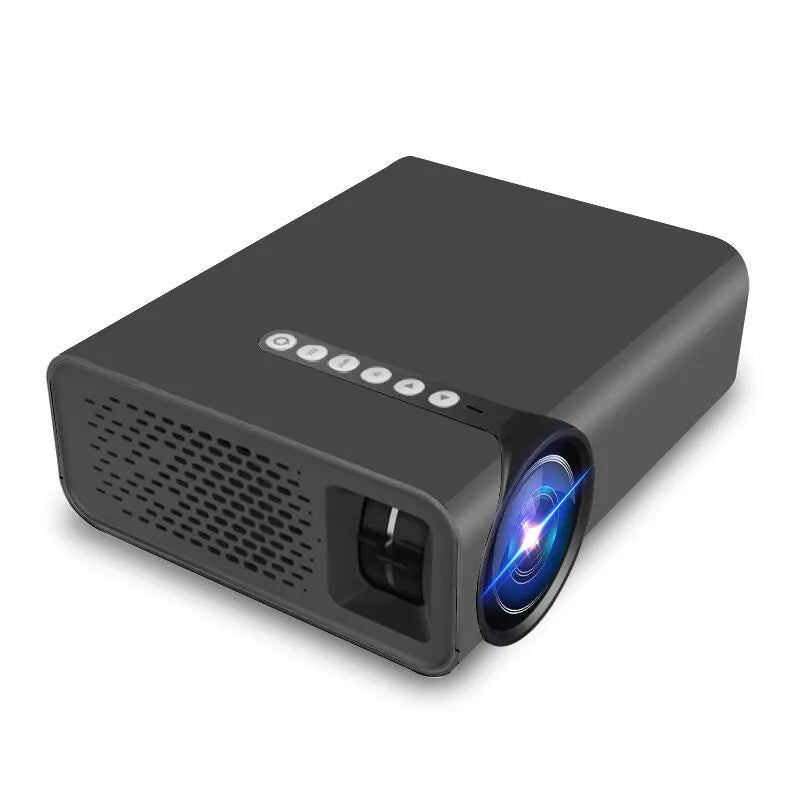 YG530 mini mobile phone projector in black or white with wireless connectivity for smartphones