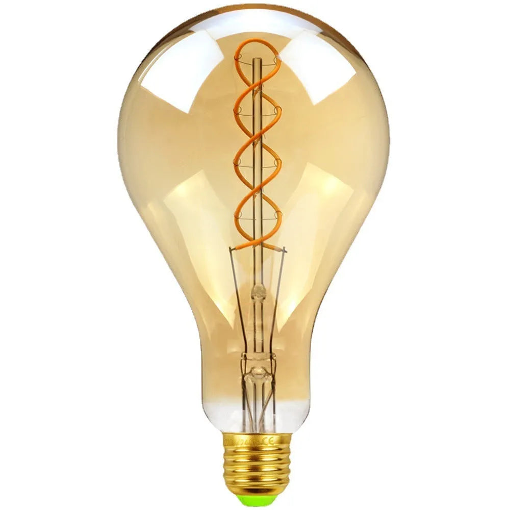 Double helix LED soft light strip with A110 spiral finish in gold or grey, dimensions 110mm by 200mm.