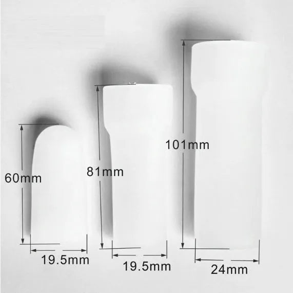 Blue silicone male masturbator in small, medium, and large size options