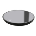 Black cup warmer with tempered glass surface and adjustable temperature control