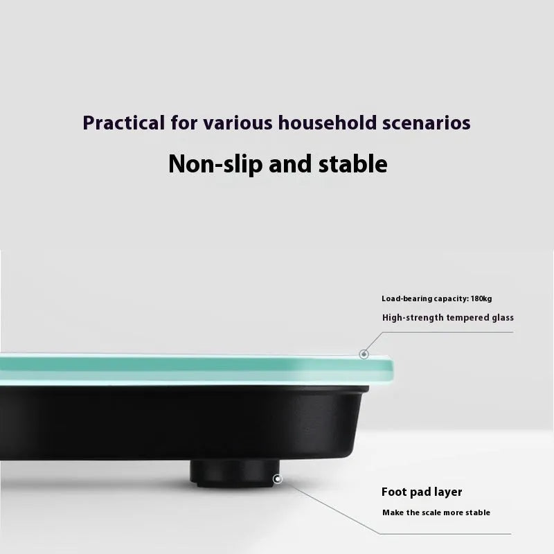 Household body weighing scale in multiple colour options with 26x26cm platform and choice of power methods